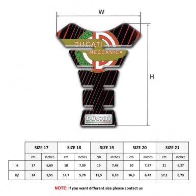 Ducati Tank Protector Stripes Base Design with Modern Logo Style 