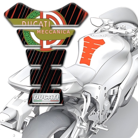 Ducati Tank Protector Stripes Base Design with Modern Logo Style 