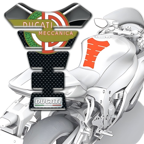 Ducati Anti Slip Sticker Tank Guard Pads with Modern Logo Design 