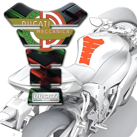 Ducati Tank Guard Pads Amazing 3D Design with New logo Style 