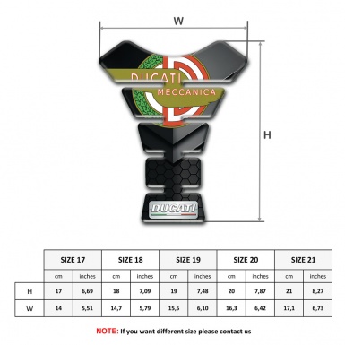 Ducati Tank Pad Protector Meccanica Logo Design with Stylish Decoration 