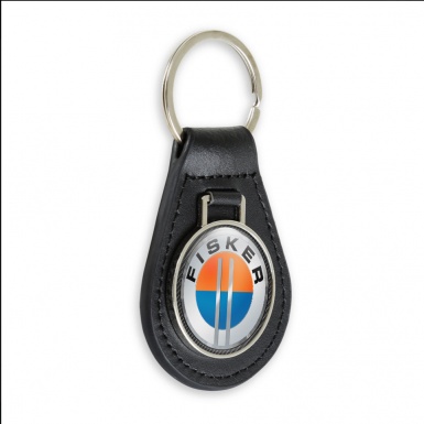 Karma Fisker Leather Keychain Silver Dark Carbon Ring Edition