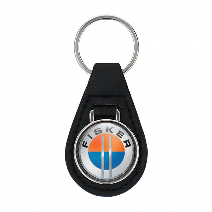 Karma Fisker Leather Keychain Silver Dark Carbon Ring Edition