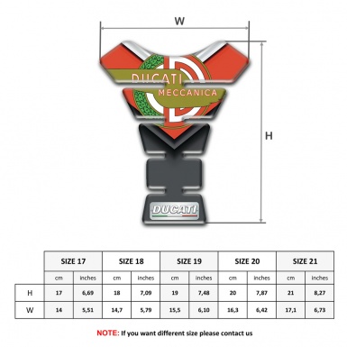Ducati Tank Fuse Red Gray Base MEccanica Logo Design 