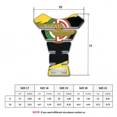 Ducati Tank Protector Yellow Black Print Base and Meccanica Logo Style