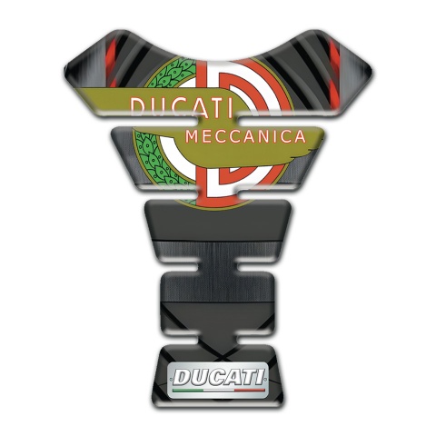 Ducati Tank Pad Motorbike Silicone Sticker Meccanica Logo Design 