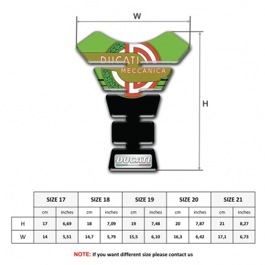 Ducati Tank Protector Green Black warp and Meccanica Logo Style 