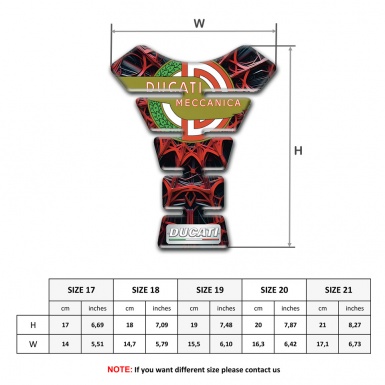 Ducati Tank Pad Motorbike Unique Red Spider web Design 