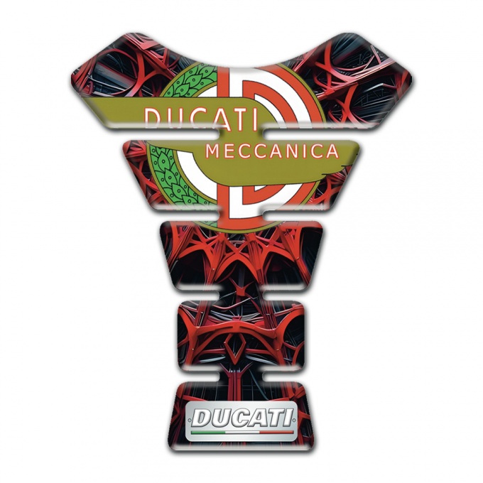 Ducati Tank Pad Motorbike Unique Red Spider web Design 