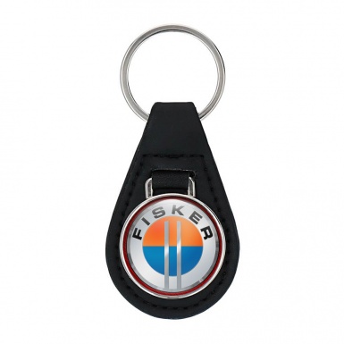 Karma Fisker Key Fob Leather Silver Red Carbon Ring Edition