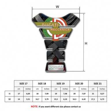 Ducati Tank Pad Protector Crossed Belts Design Meccanica Logo 