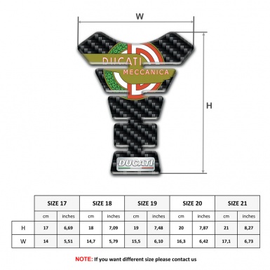 Ducati Tank Pad Protector Dark Carbon Meccanica Logo Edition 