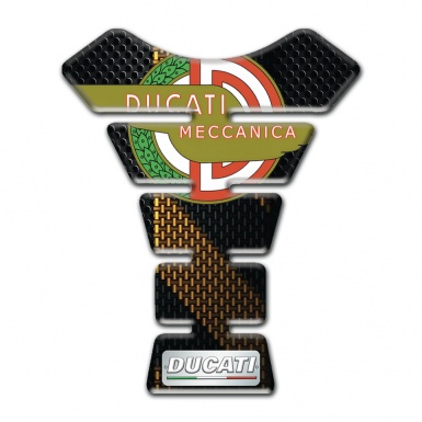 Ducati Tank Fuse Black Brown Decor Base Meccanica Logo 