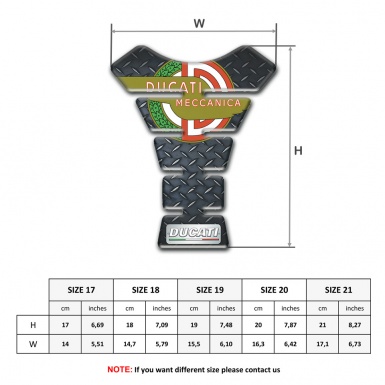 Ducati Tank Pad Protector Rough Effect with Meccanica Logo 