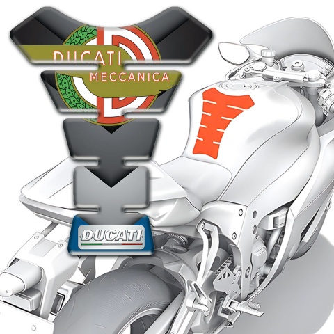 Ducati Tank Guard Pads V Shape Decoration Type 