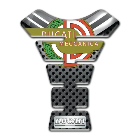Ducati Tank Guard Pads Meccanica Design Logo High-Quality Type 