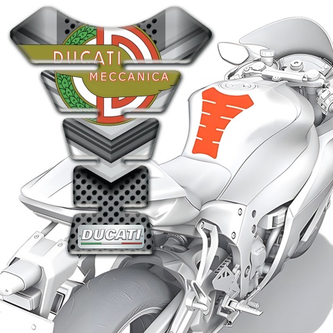Ducati Tank Fuse Racing Edition Model Meccanica Logo Design 