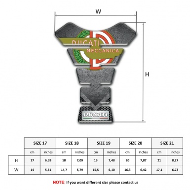 Ducati Tank Fuse Scratched Plate Design Meccanica Logo