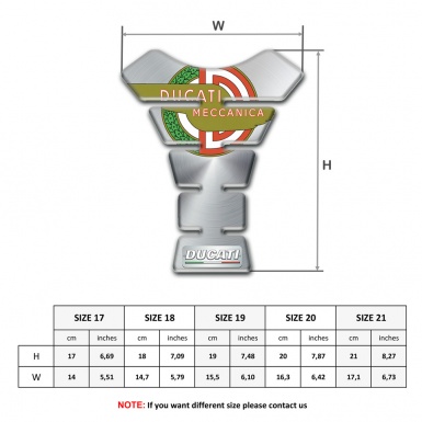 Ducati Tank Protector Silver Design Type