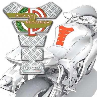 Ducati Tank Pad Protector Crossed Details Base Meccanica logo Style 