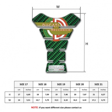 Ducati Tank Fuse Green Carbon with New Logo Style 