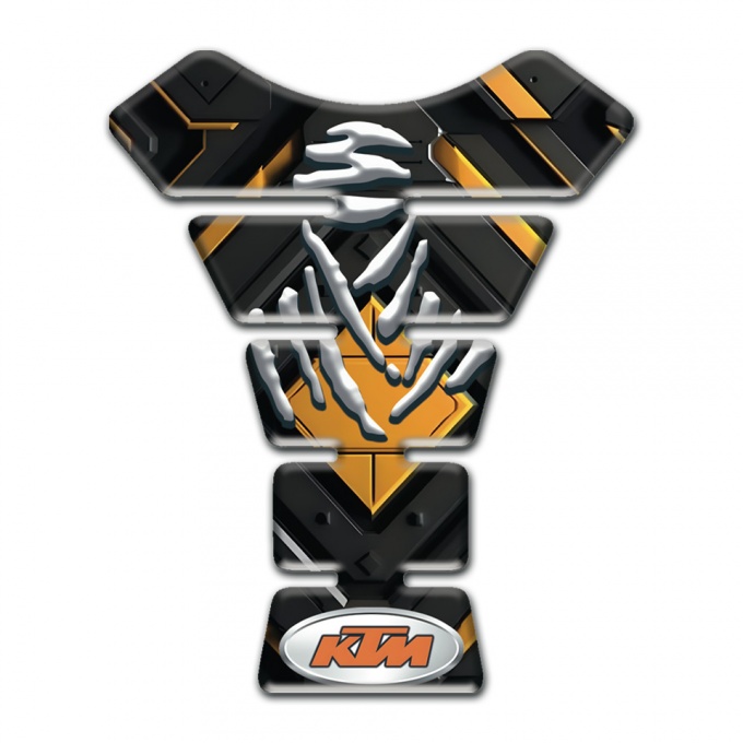 KTM Tank Pad Motorbike Black with Yellow Rhobus Edition 