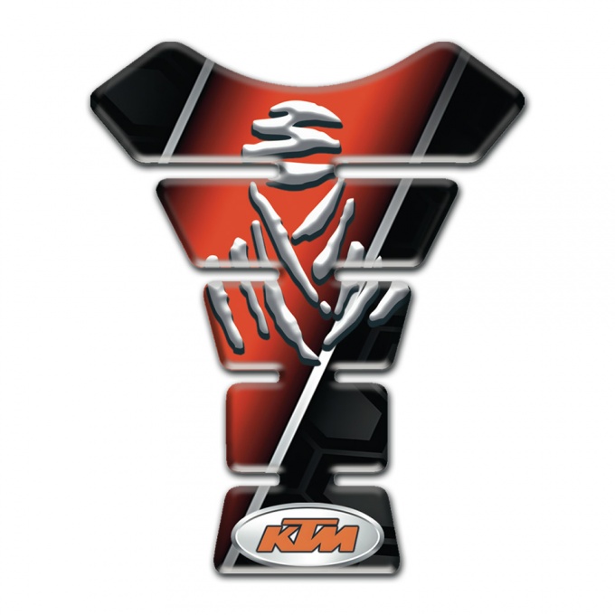 KTM Tank Pad Motorbike Red Black Decoration Base Samurai Logo 