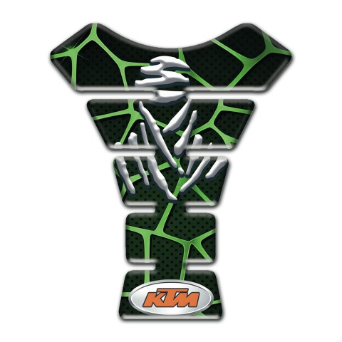 KTM Tank Guard Pads Black with Green patterns Edition 