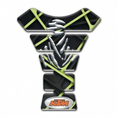 KTM Tank Protector Dark Base with Green Lines Design 