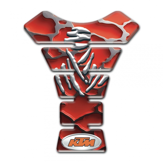 KTM Tank Pad Protector Red Clouds Effect Design 