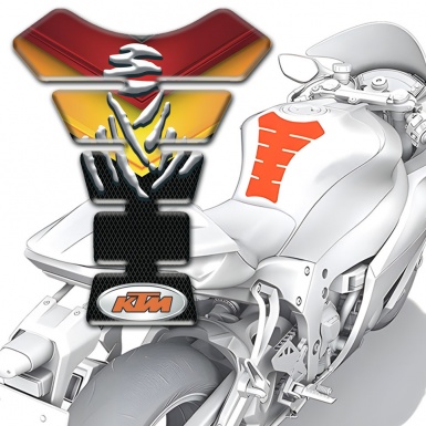 KTM Tank Protector Fire Colors Effect Design 