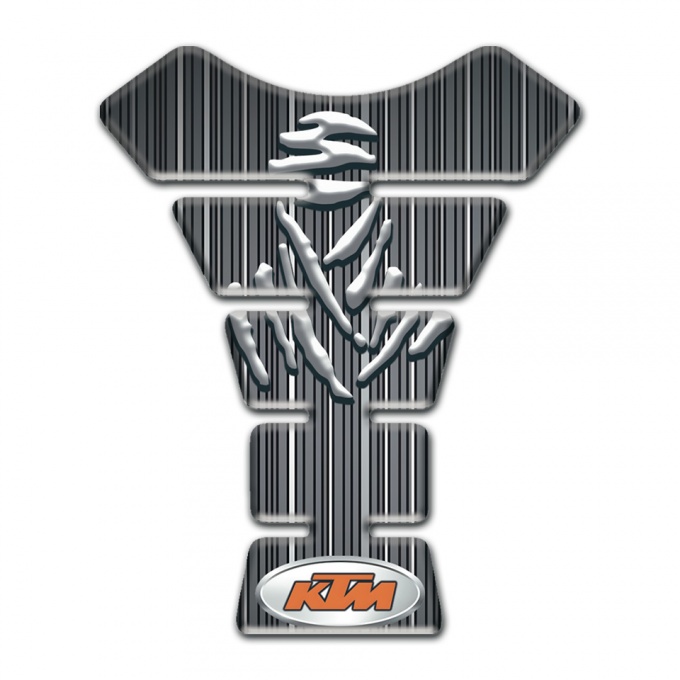 KTM Tank Fuse Gray with White Stripes Design 