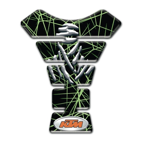 KTM Tank Protector Green Spider web Design 