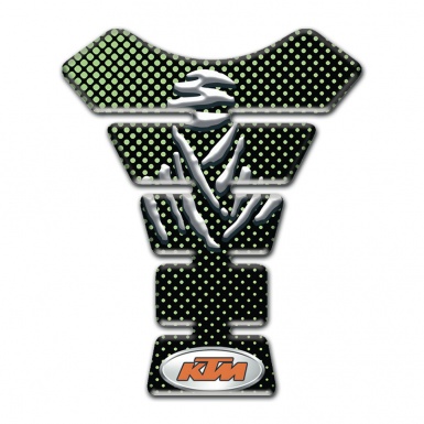 KTM Tank Guard Pads Green Dots Design 