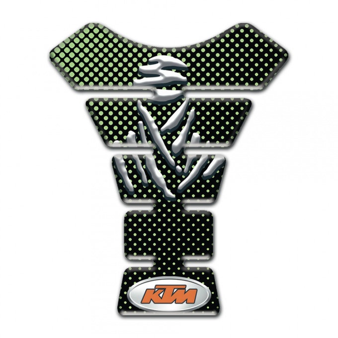 KTM Tank Guard Pads Green Dots Design 