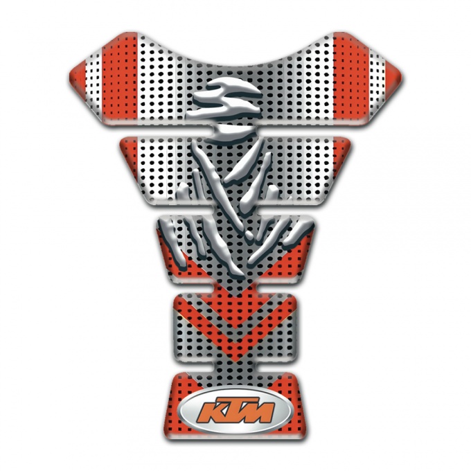 KTM Tank Pad Protector Silver Red Edition 