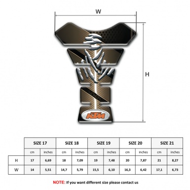 KTM Tank Pad Motorbike Bronze Design 