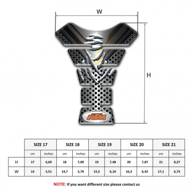 KTM Tank Pad Protector Anti Slip Sticker Samurai edition 