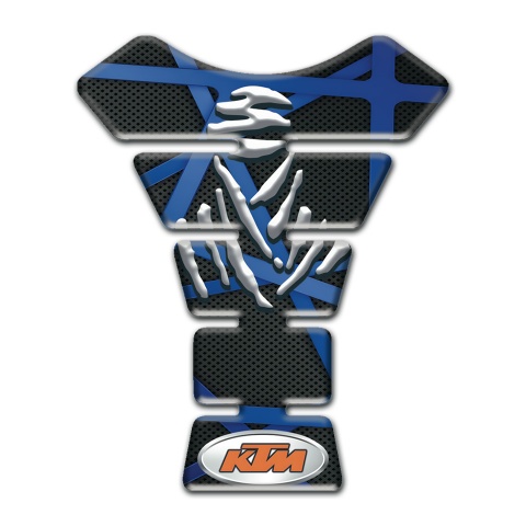 KTM Tank Protector Black with Blue Patterns Design 