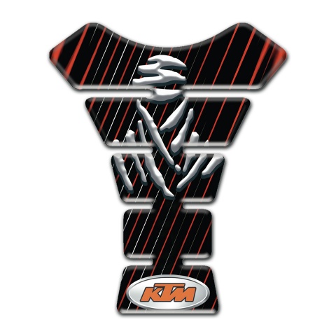 KTM Tank Guard Pads Black Base with Stripes Edition