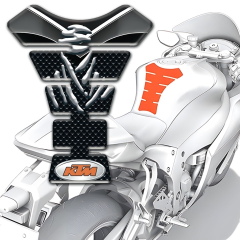 KTM Tank Pad Protector Silicone Sticker Samurai Style 