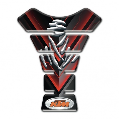 KTM Tank Pad Protector Black Base with Red V sHape print 
