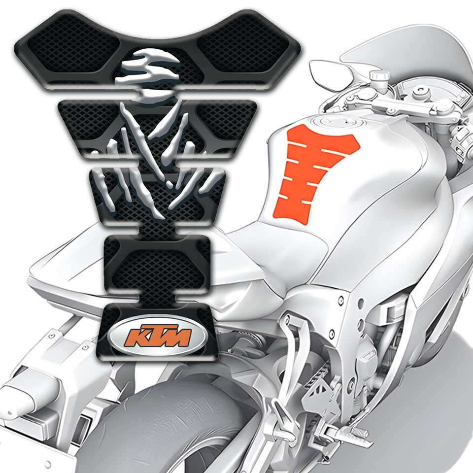 KTM Tank Protector Dark Black Gray Design | Tank Protectors | Stickers ...