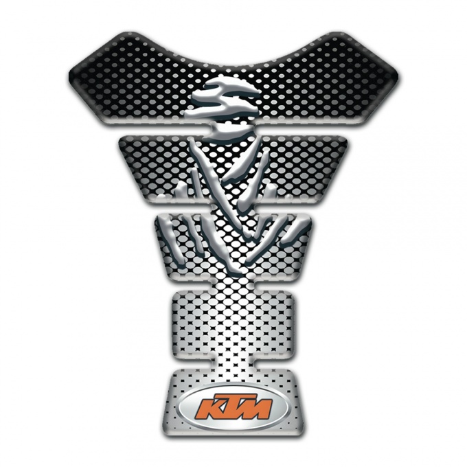 KTM Tank Pad Protector Silver Black Print Design 