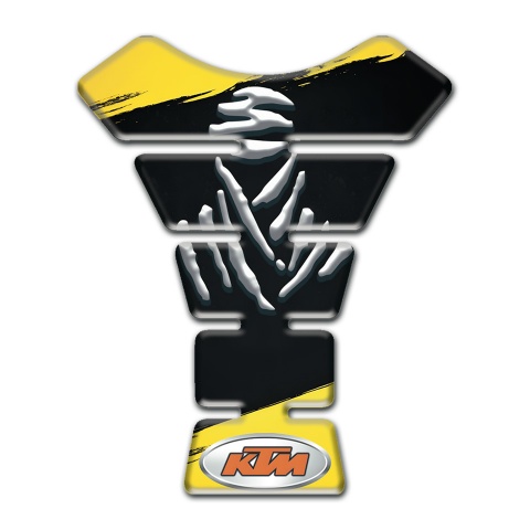 KTM Tank Pad Protector Yellow Black Painting Design 