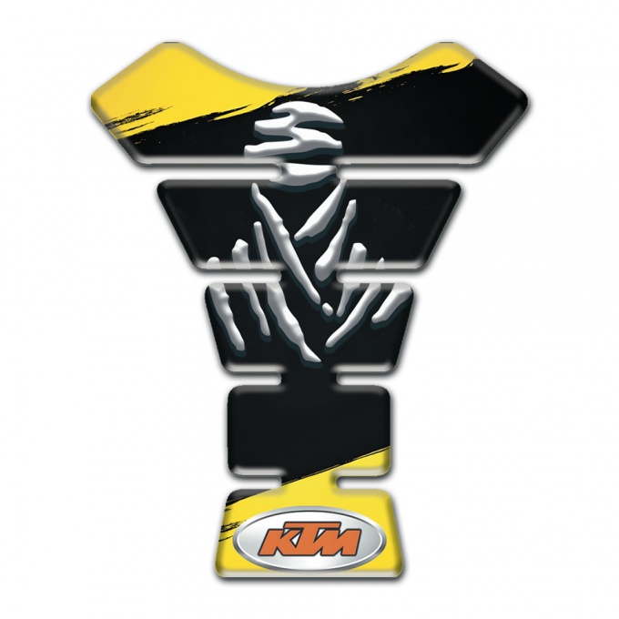 KTM Tank Pad Protector Yellow Black Painting Design 