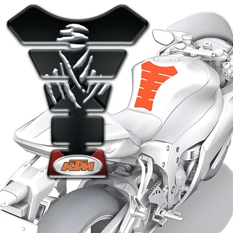 KTM Tank Protector Dark Design with Samurai Logo Print 