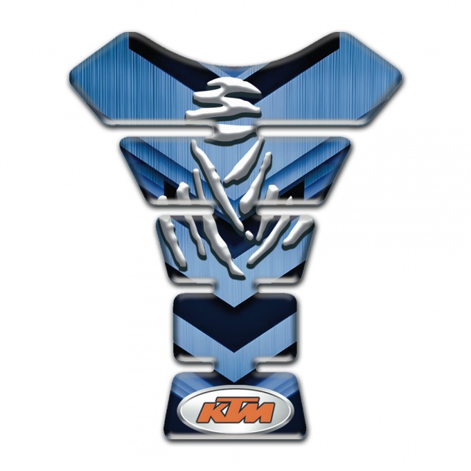 KTM Tank Pad Protector Dark and Light Blue Design 