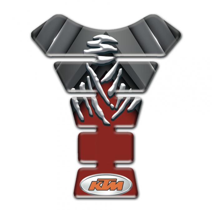 KTM Tank Pad Motorbike Gray Red Decorayion Samurai Logo Design 