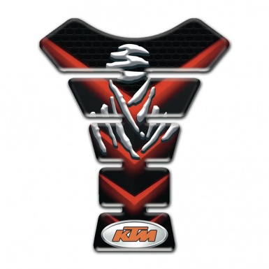 KTM Tank Protector Black with Red V Shape Details design 